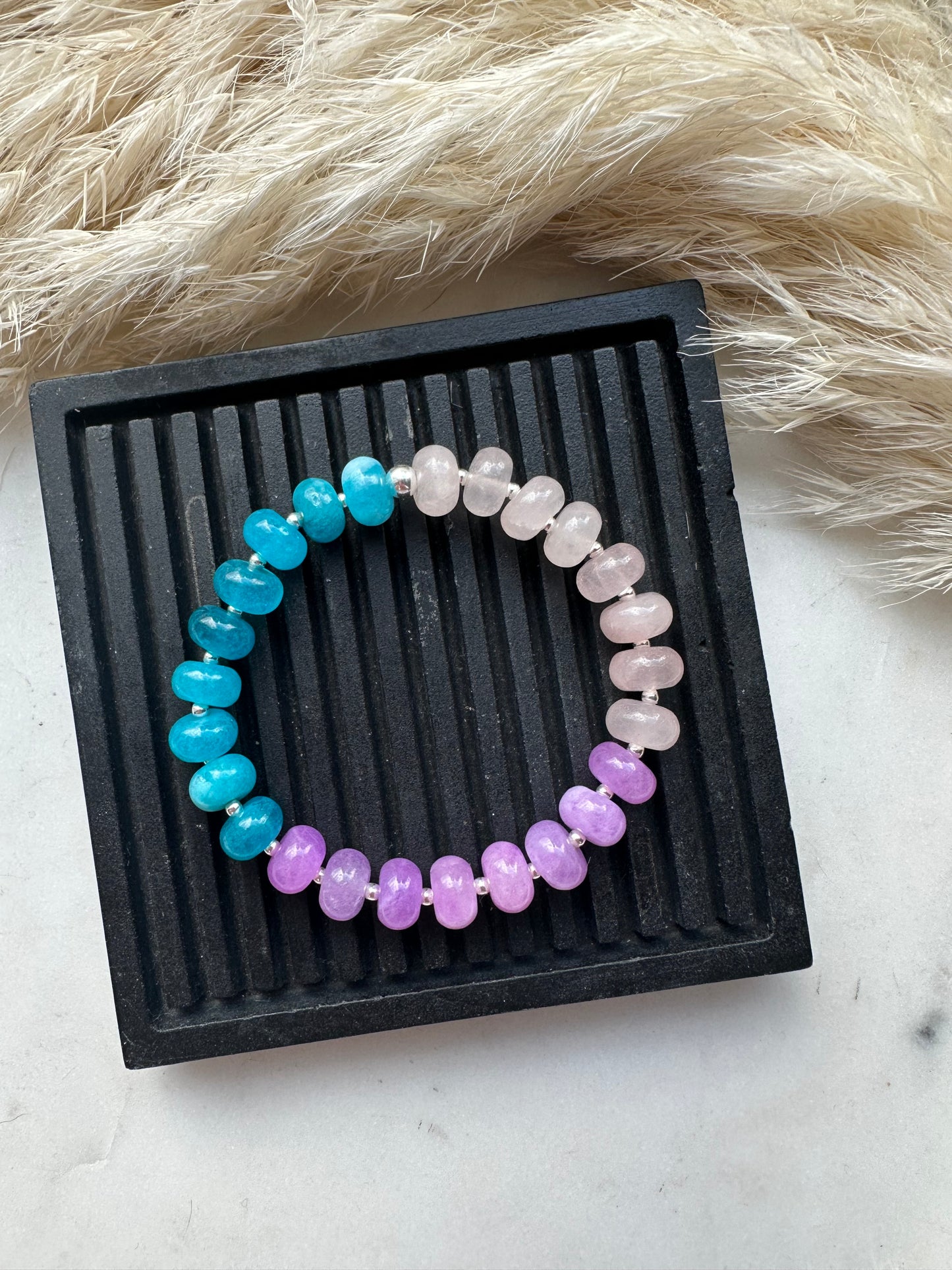 Gemstone toggle bracelet