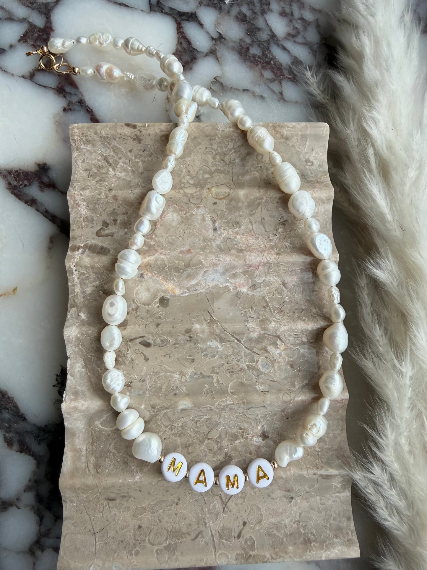 Personalised freshwater pearl mix necklace