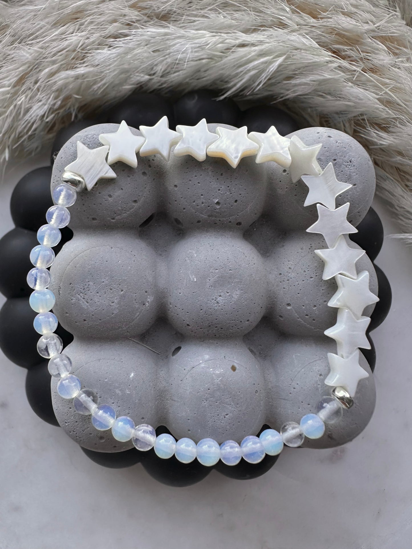 Pearl stars & moonstone