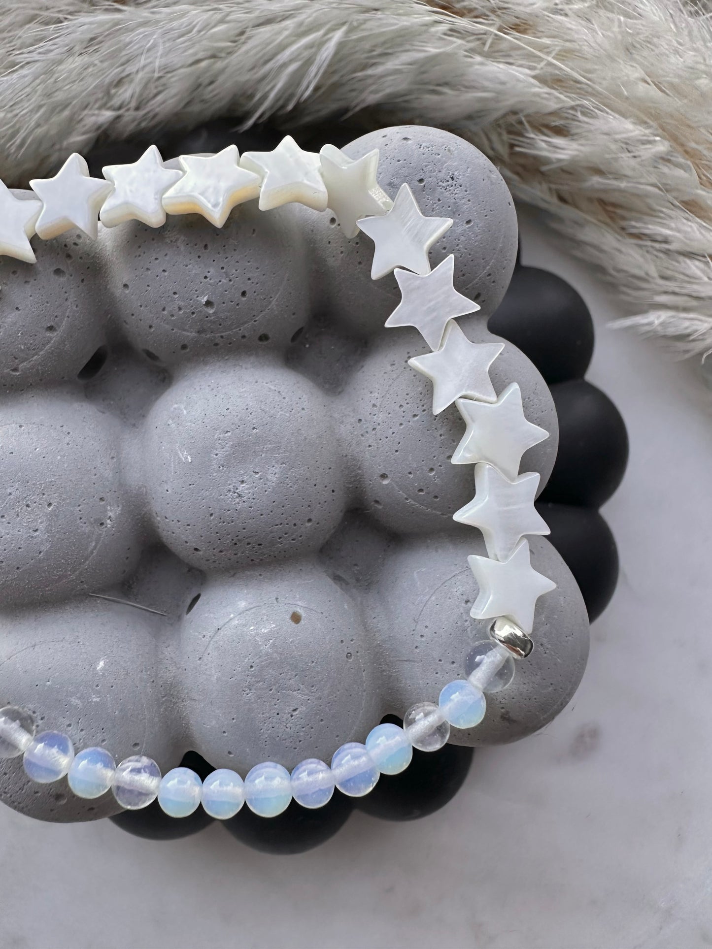 Pearl stars & moonstone