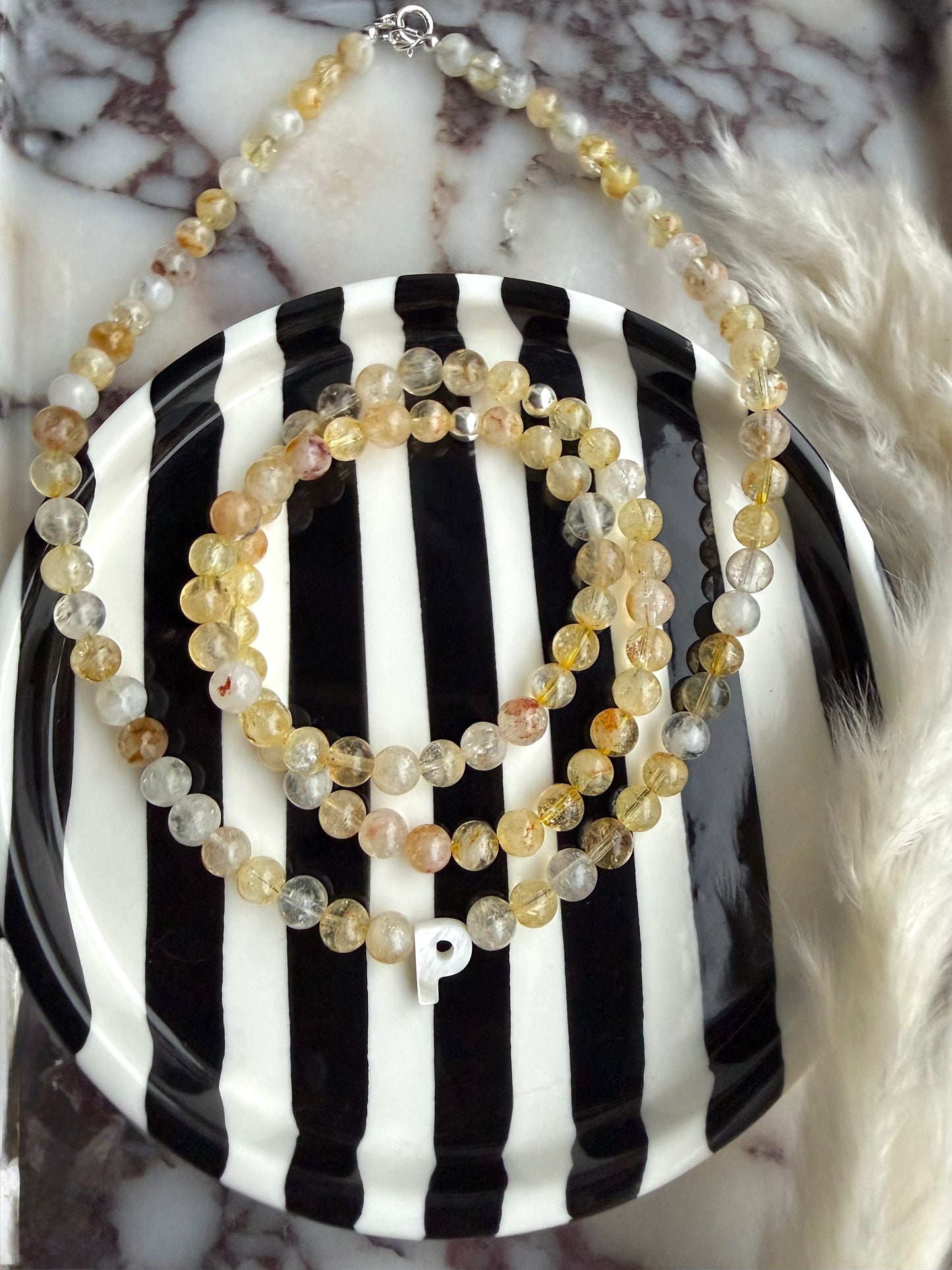 Citrine personalised necklace