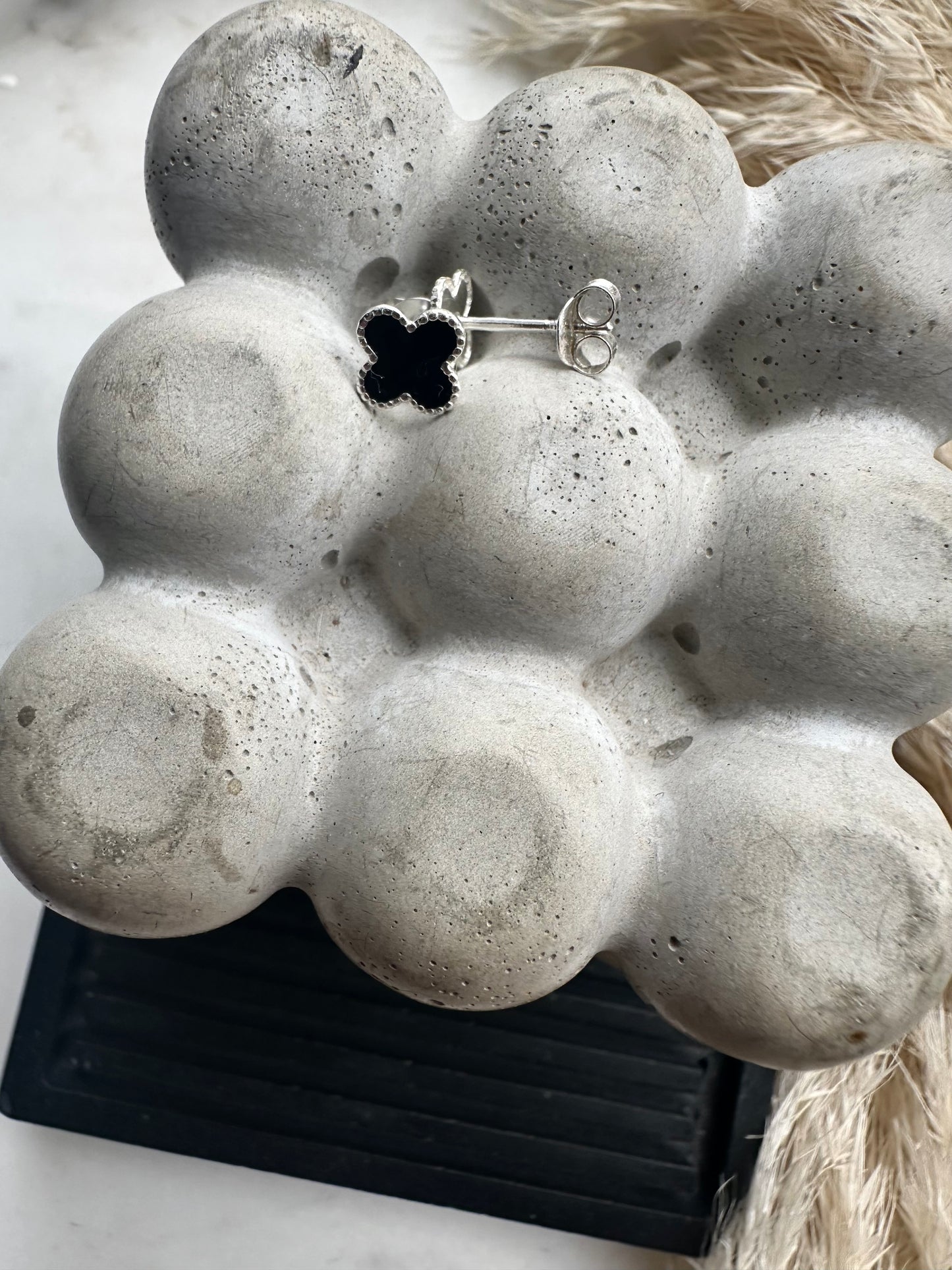 Black clover earrings