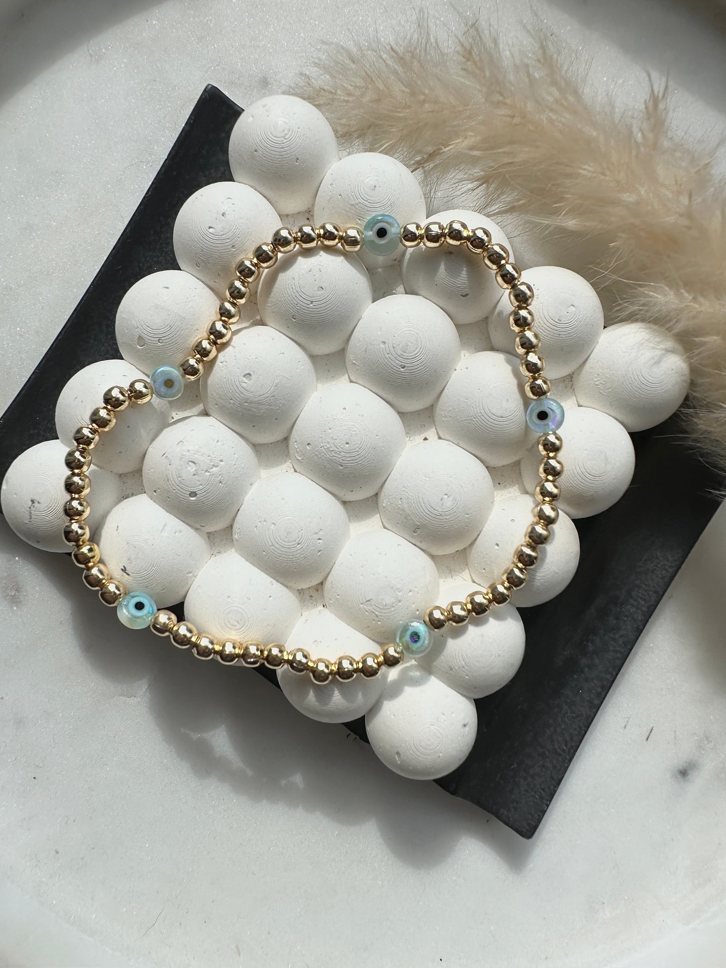 Mermaid evil eye anklet