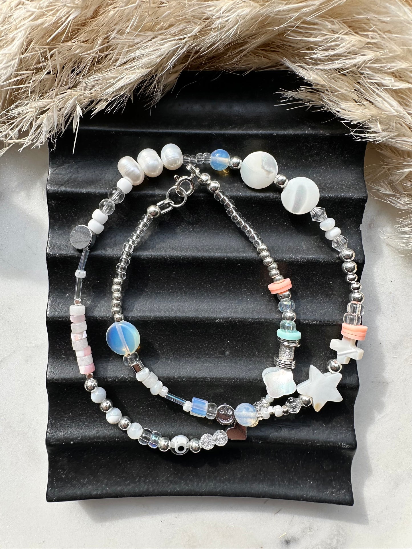 Multi-beaded necklace