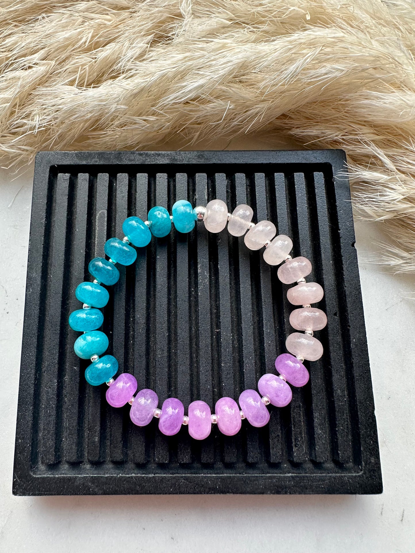 Gemstone toggle bracelet