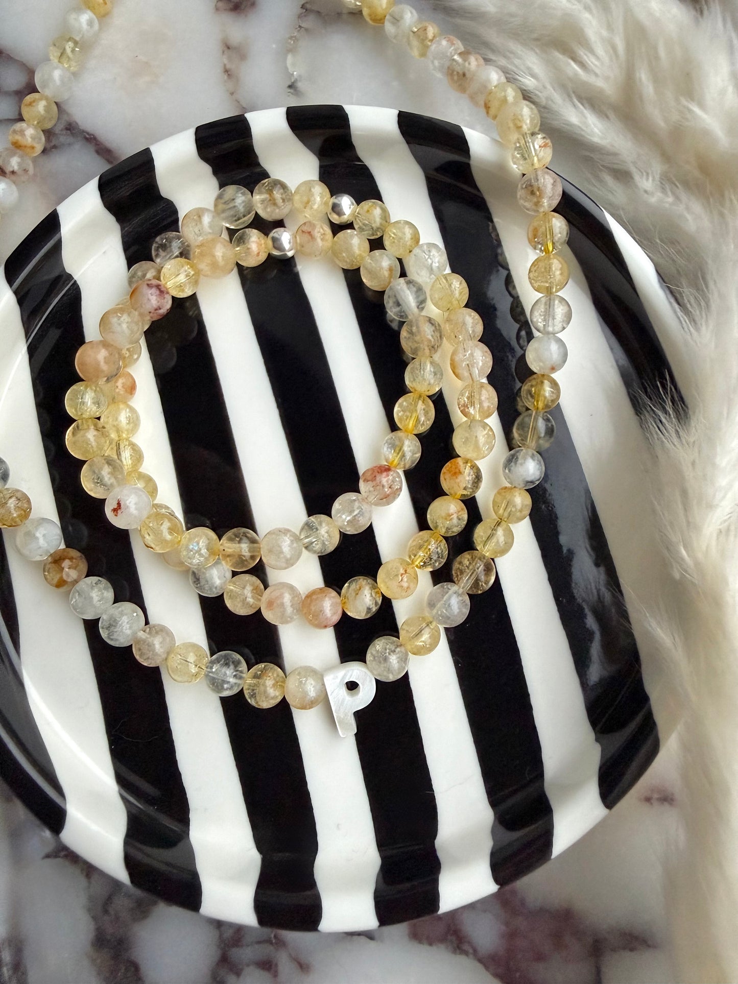 Citrine children’s anklet