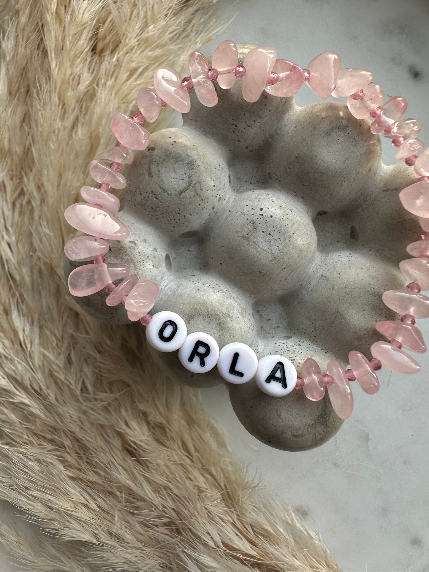 Crystal chip personalised bracelet