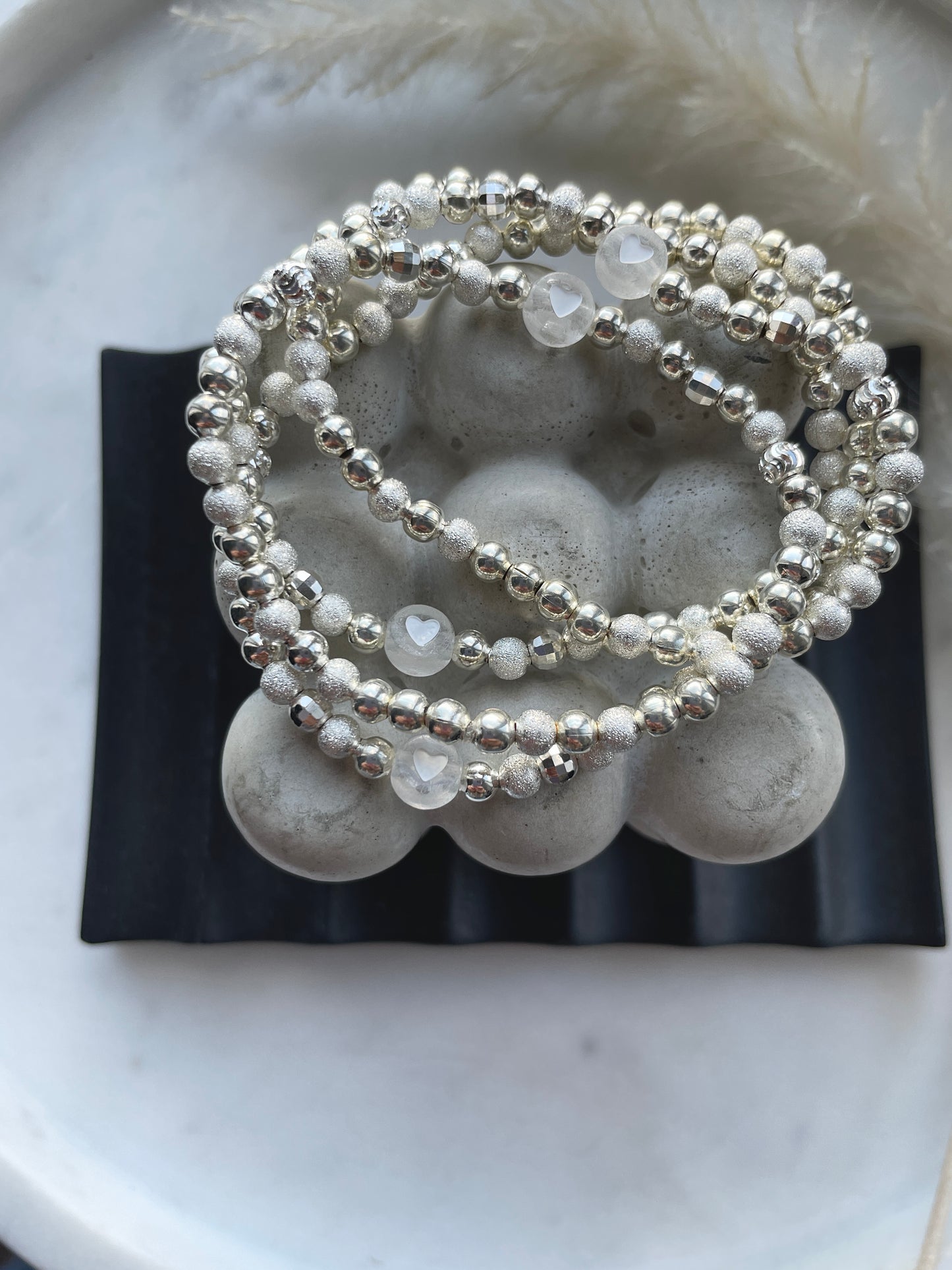 Children’s Silver multi beaded bracelet