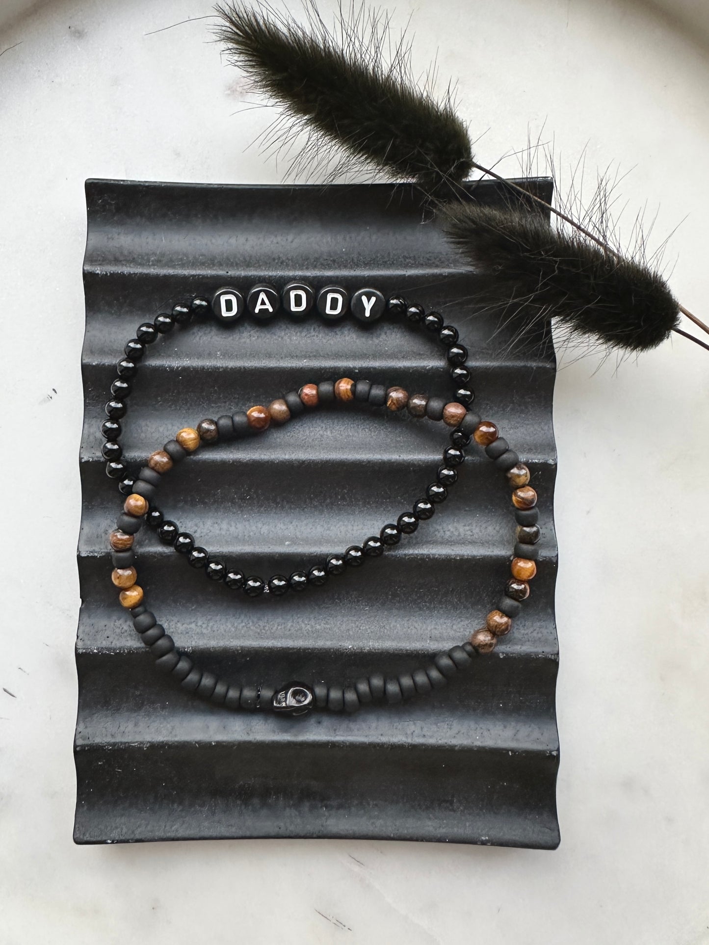 Mens onyx bracelet