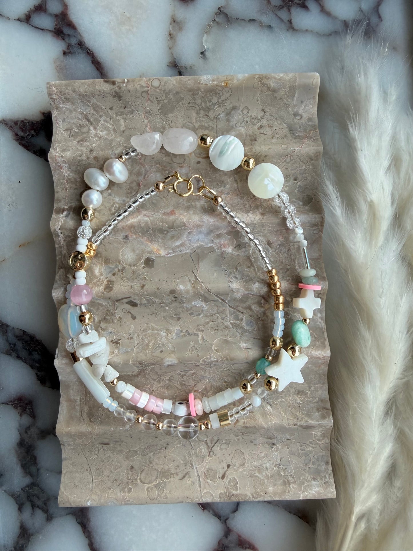 Multi-beaded necklace