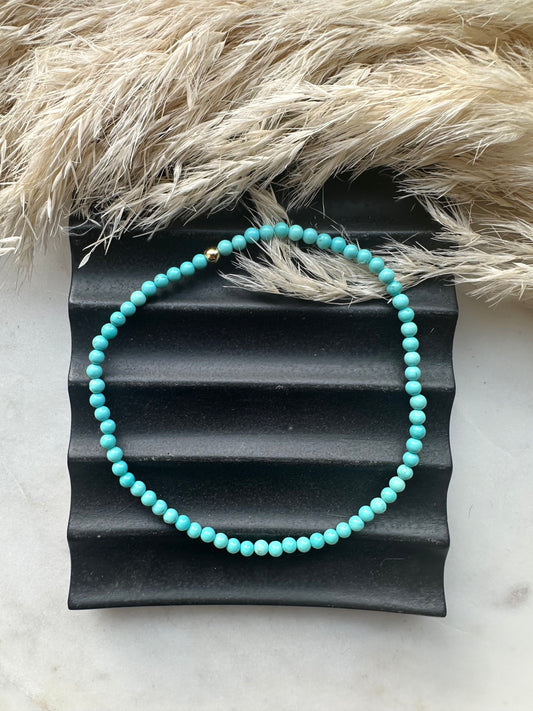 Beach Vibes - turquoise anklet 🐚