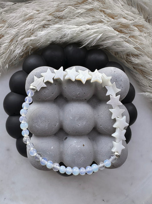 Pearl stars & moonstone