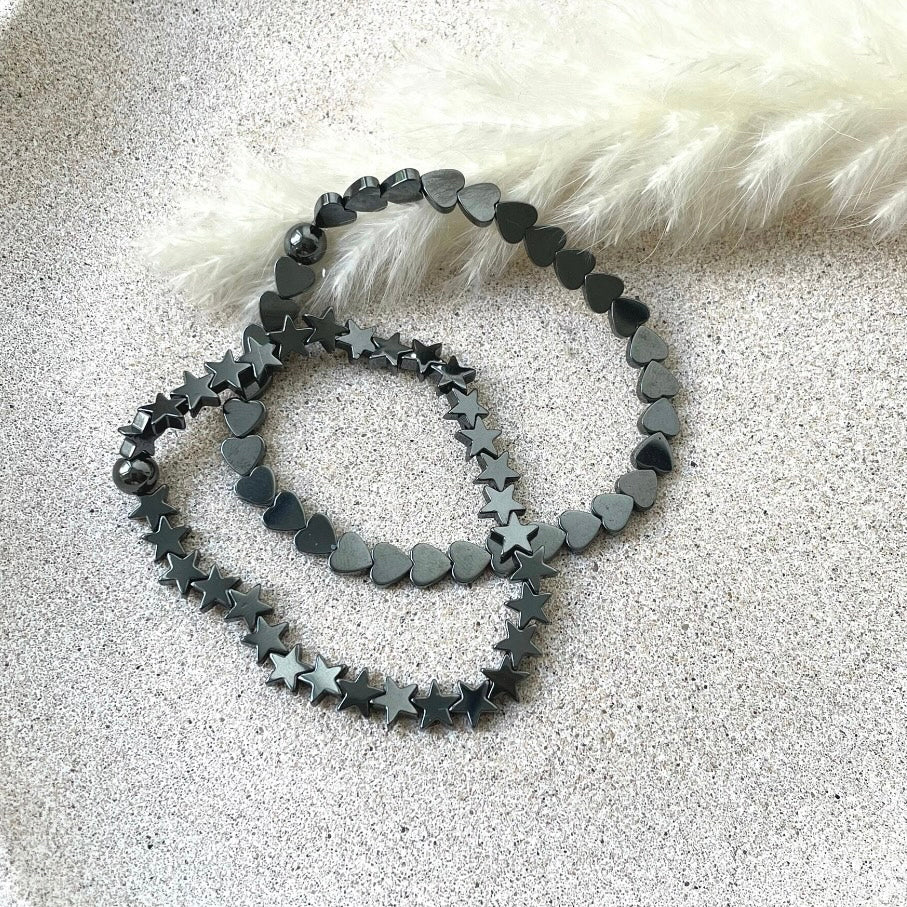 Hematite star bracelet