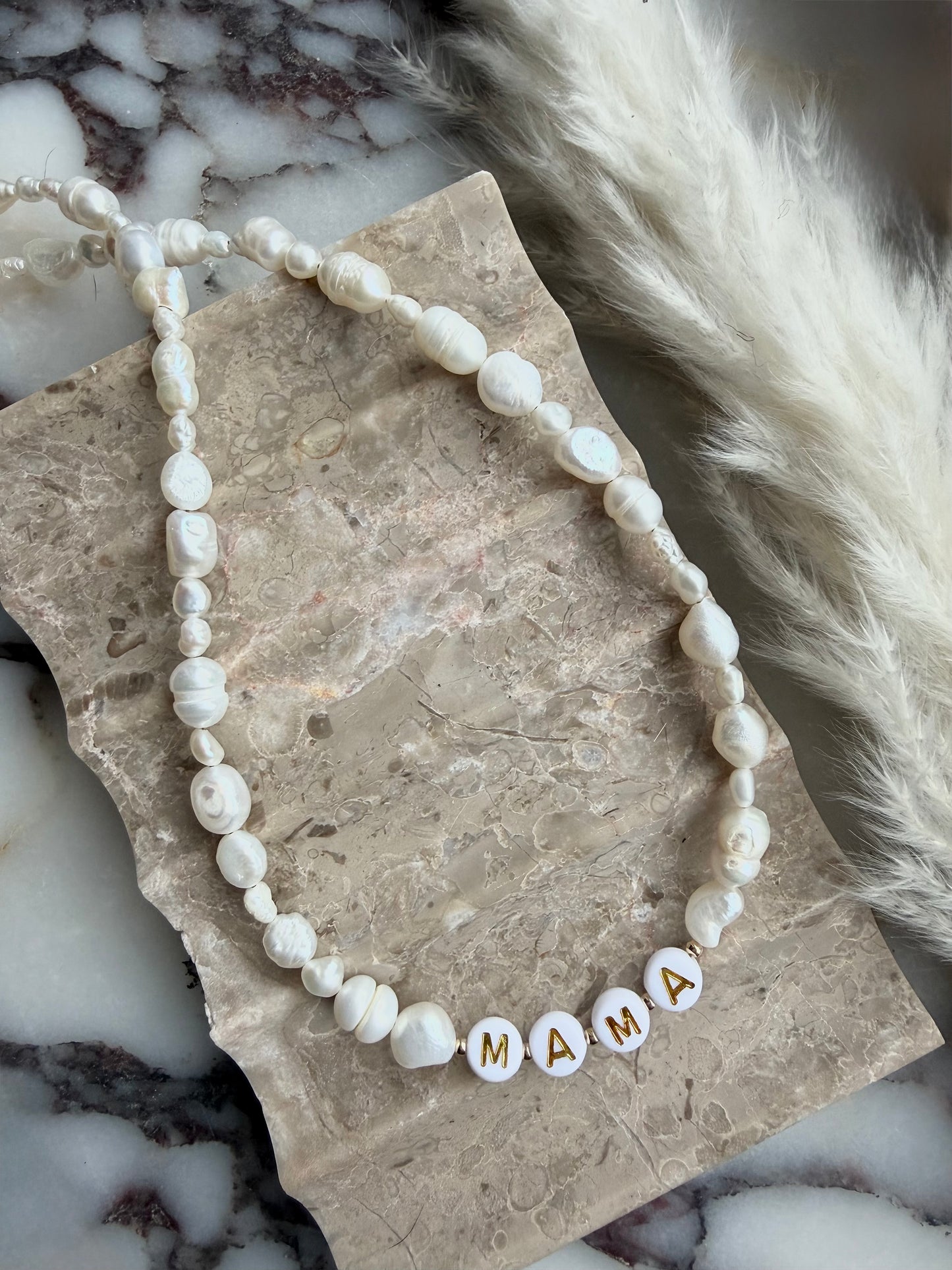 Personalised freshwater pearl mix necklace