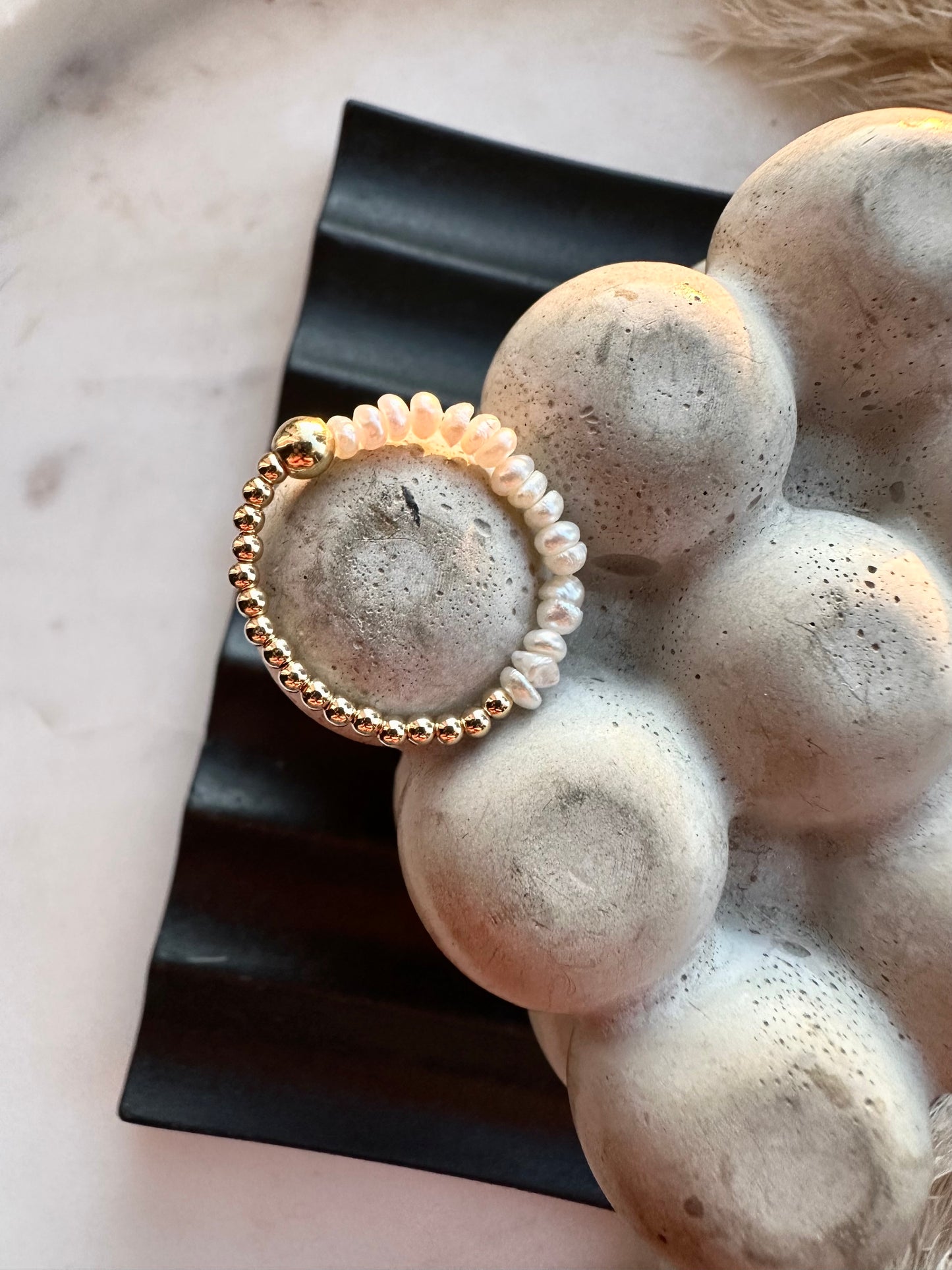 Freshwater pearls rings