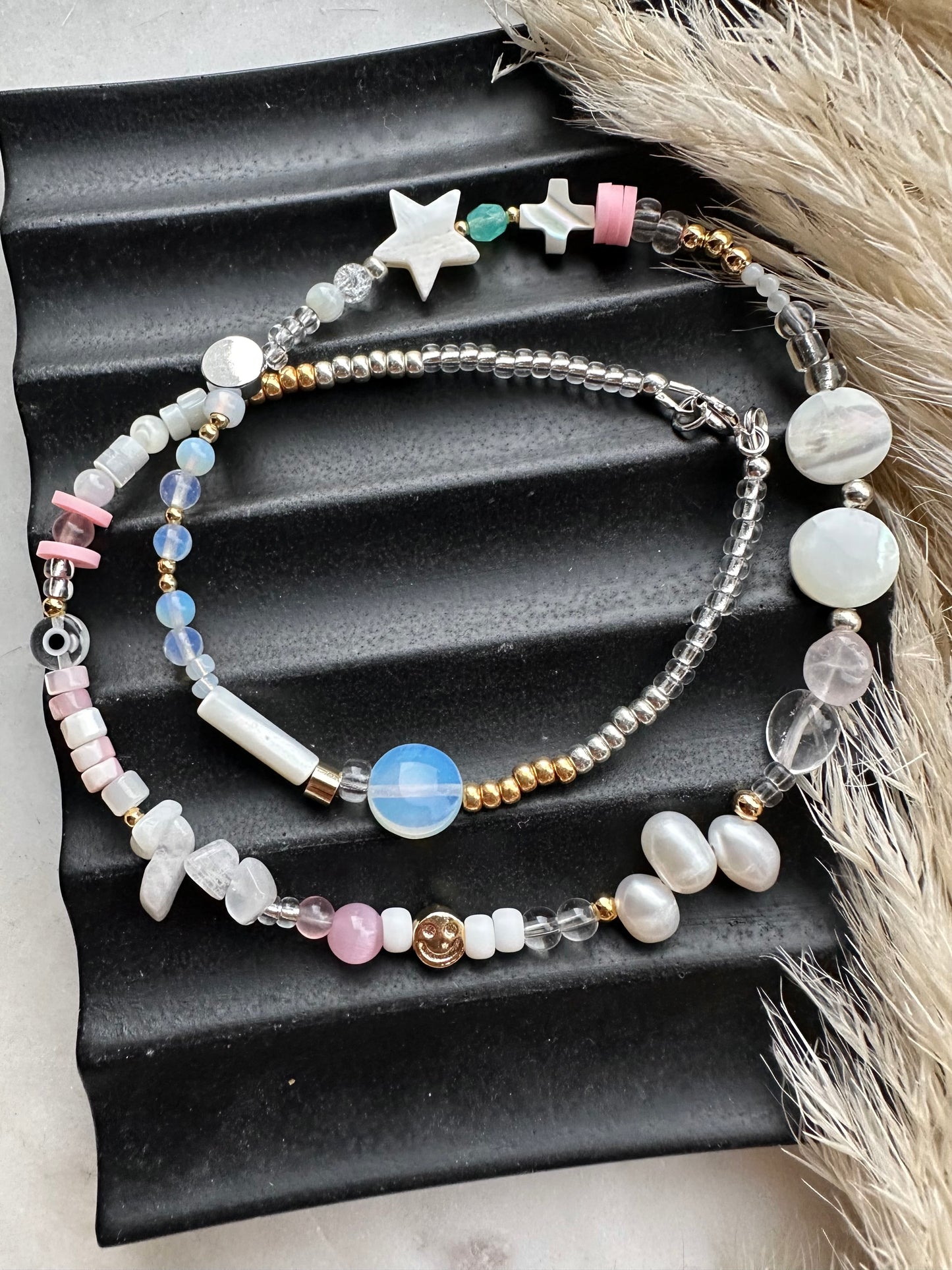 Multi-beaded necklace