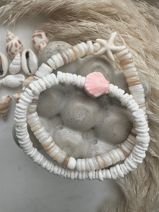 Shell beach bracelets