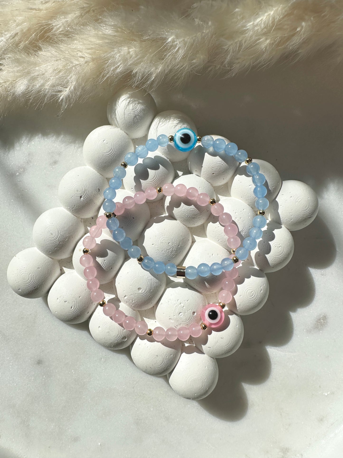 Children’s pastel evil eye bracelets