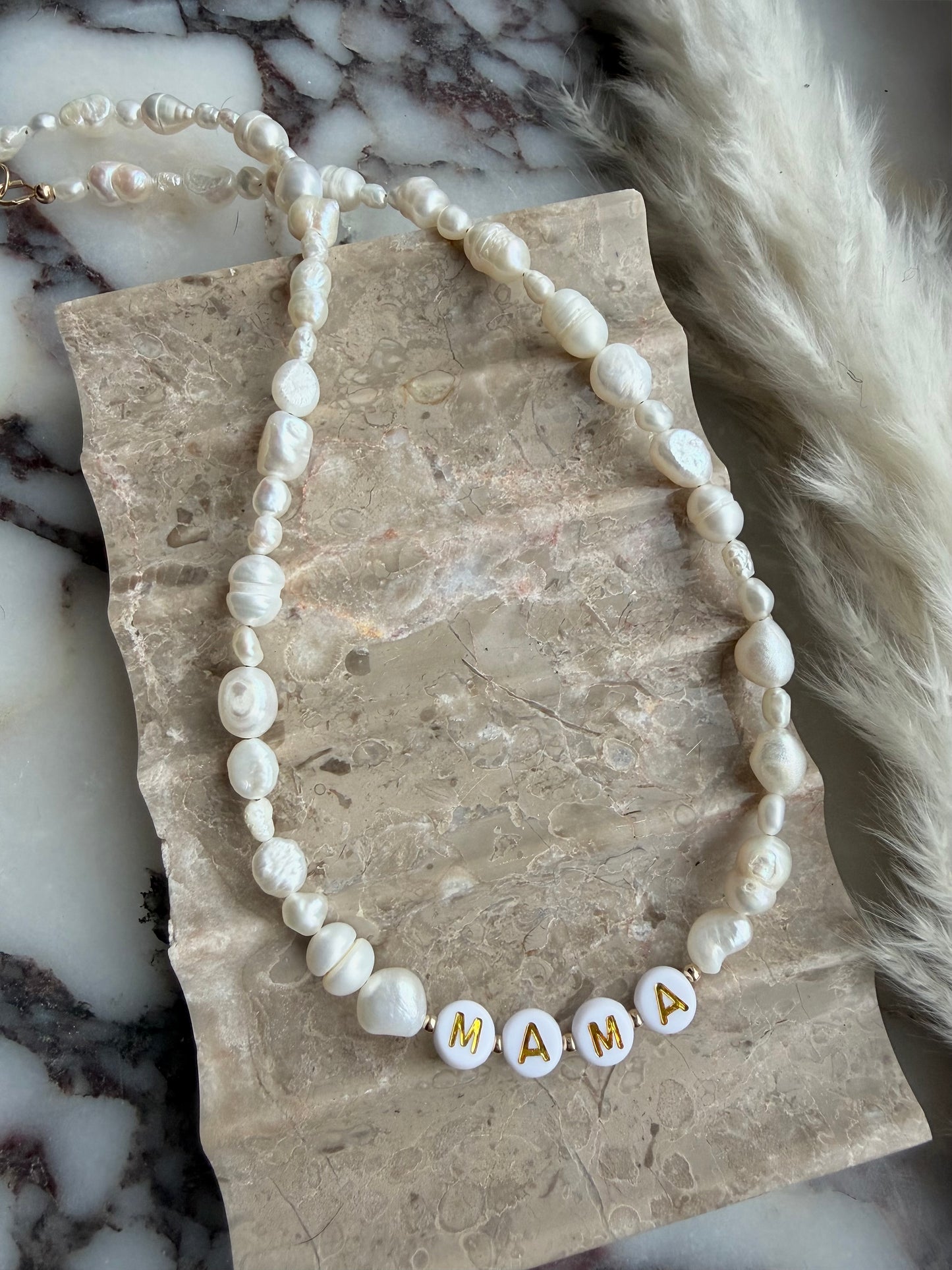 Personalised freshwater pearl mix necklace