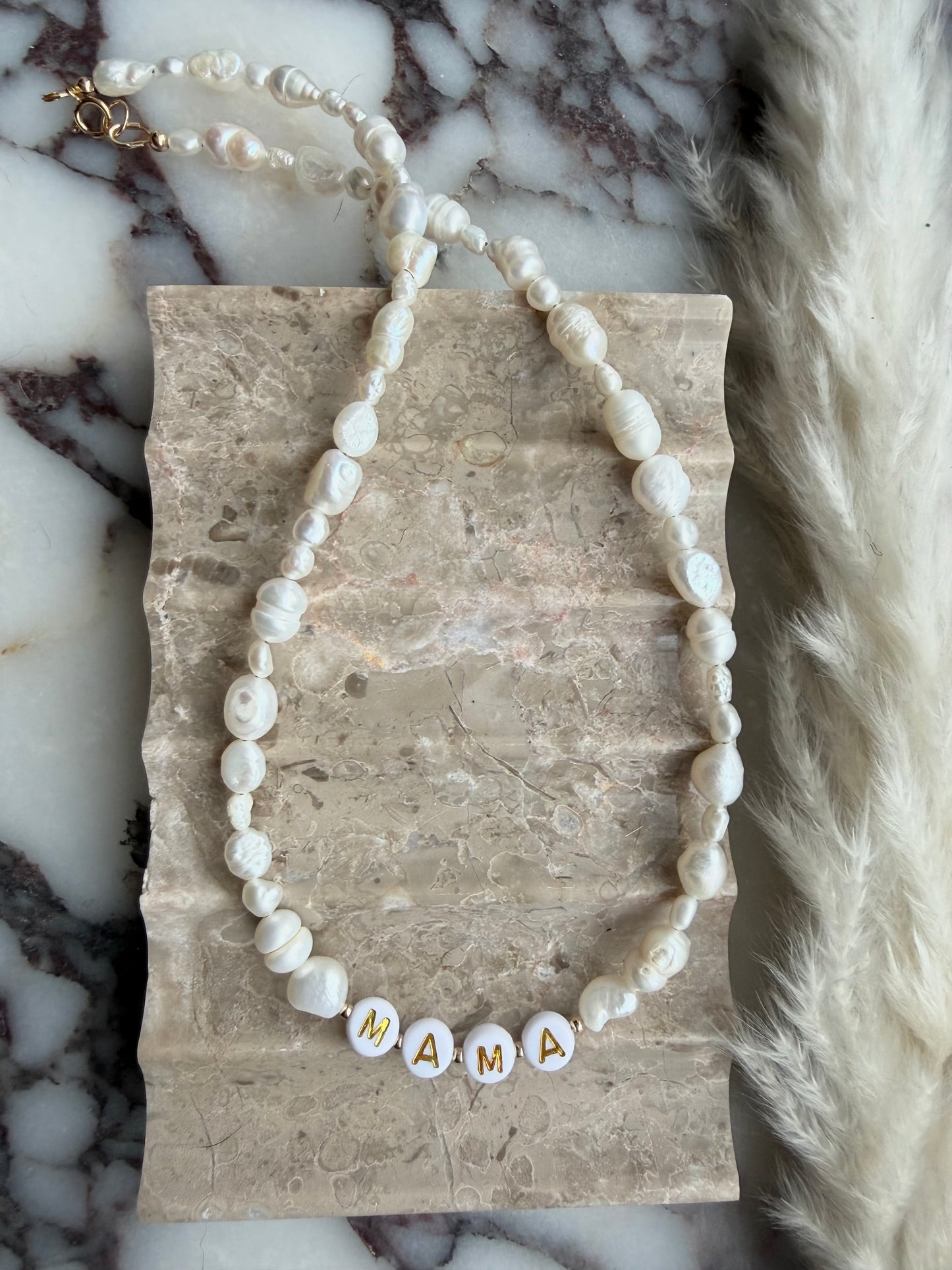 Personalised freshwater pearl mix necklace