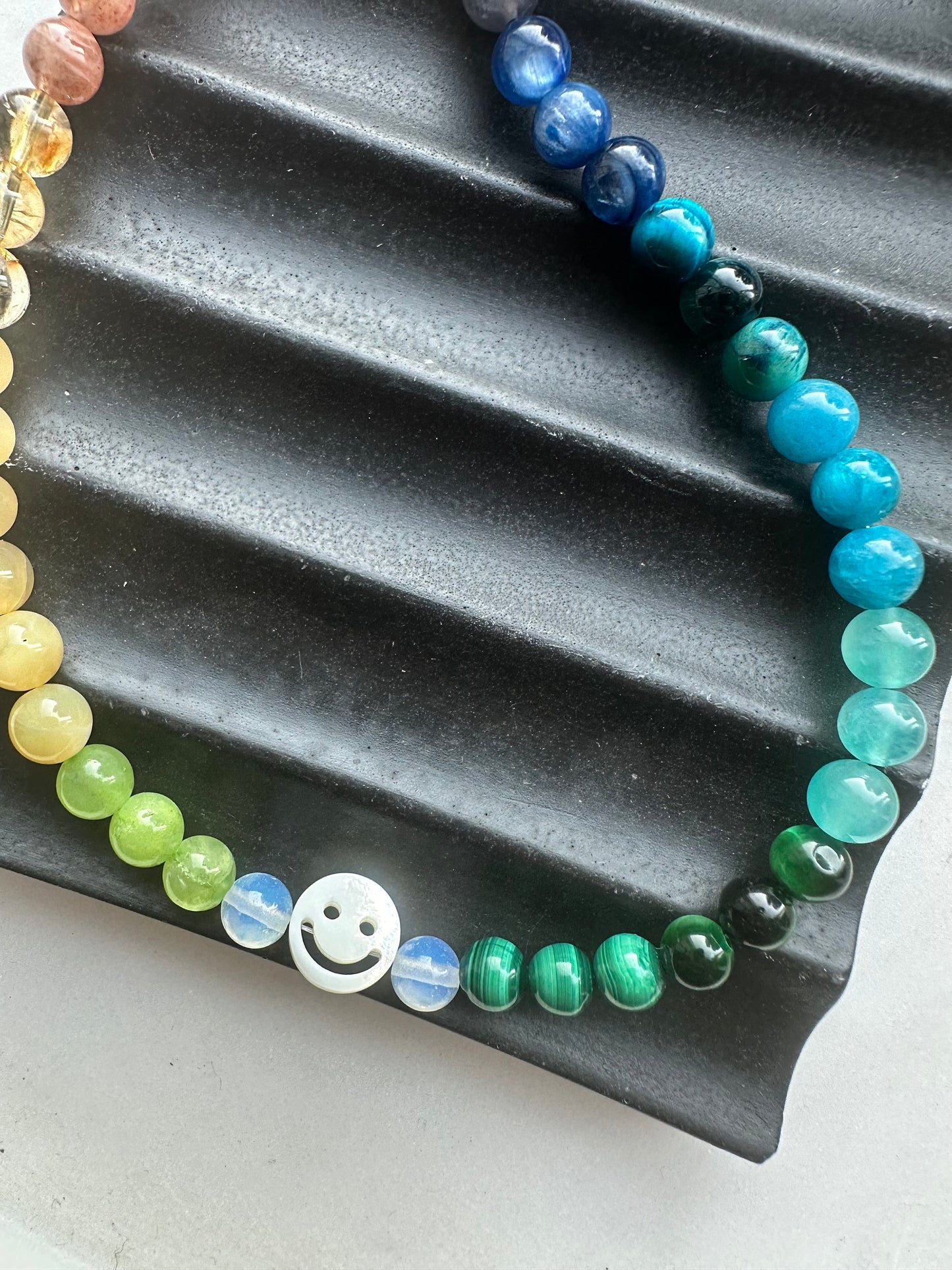 Rainbow gemstone necklace