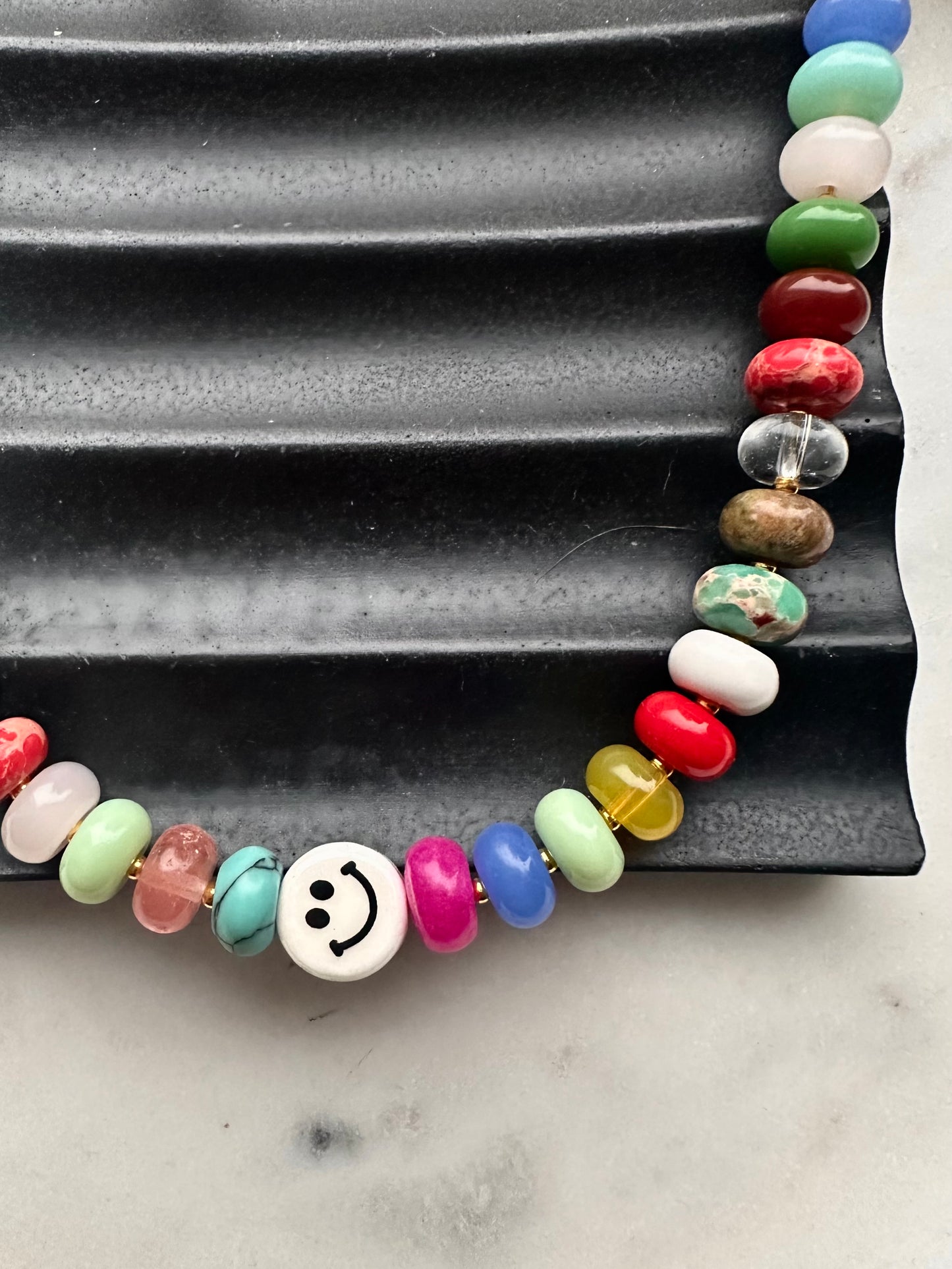 Rainbow smileys necklace