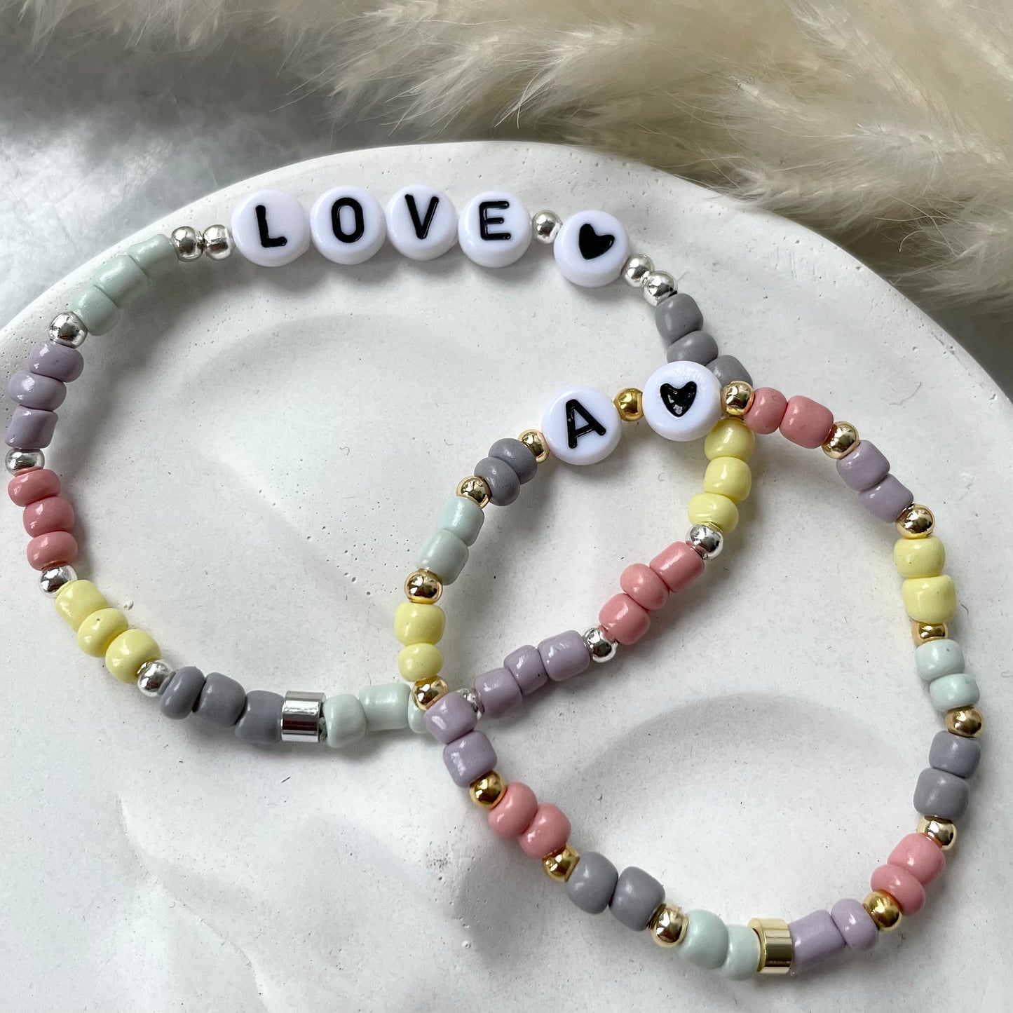 Pastel mix personalised bracelet