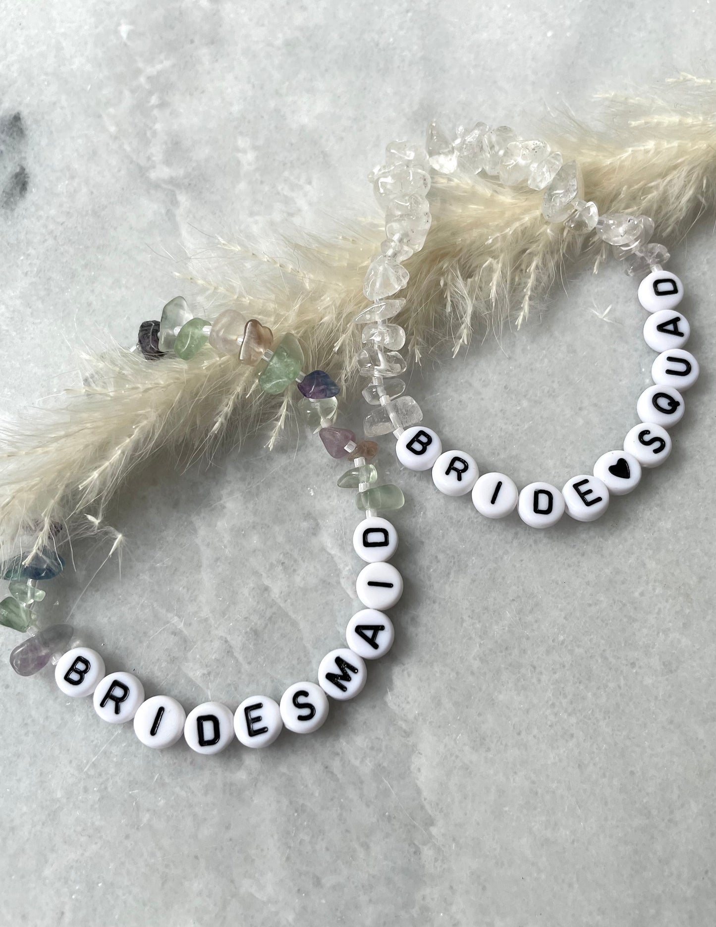 Crystal chip personalised bracelet