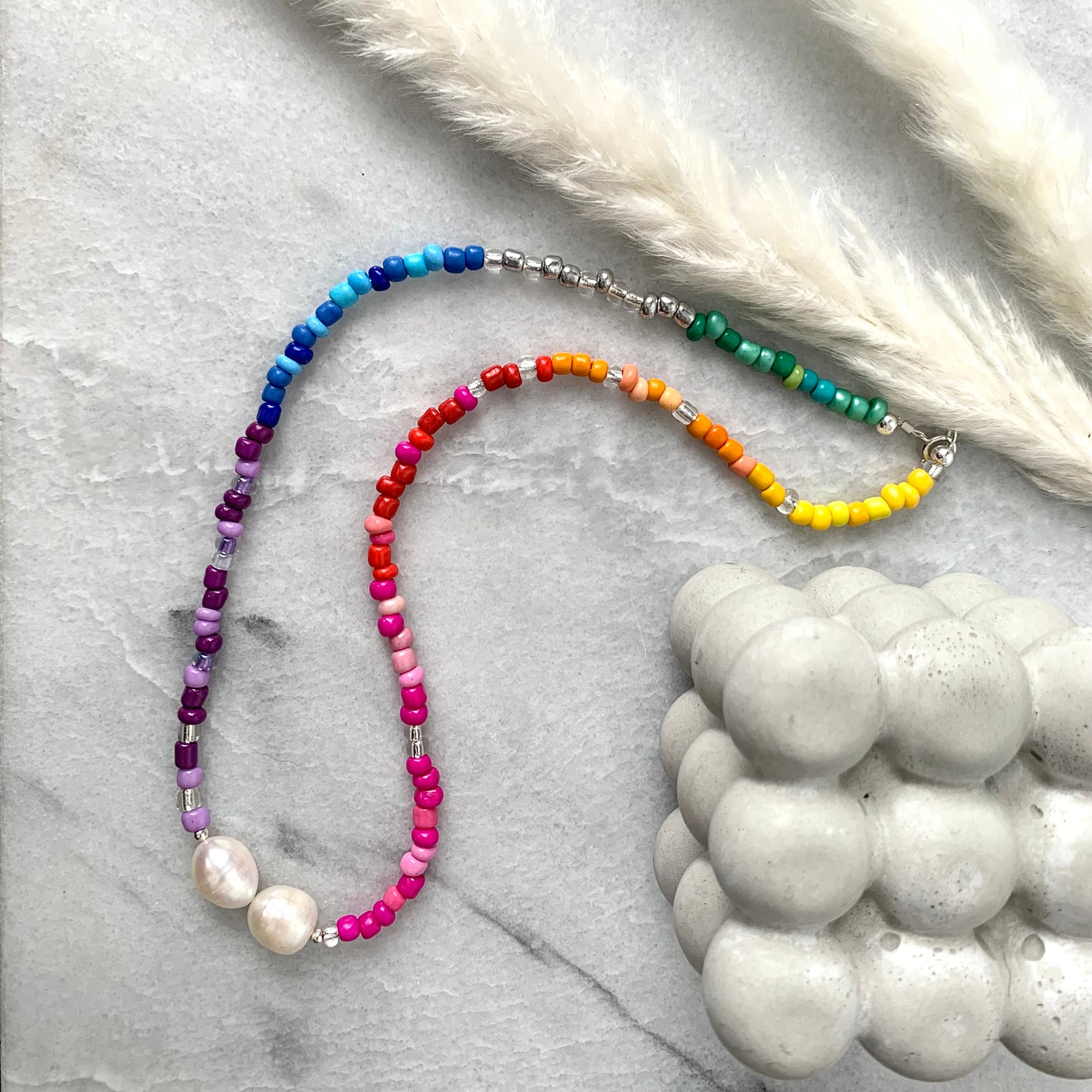 Ombré seed bead necklaces