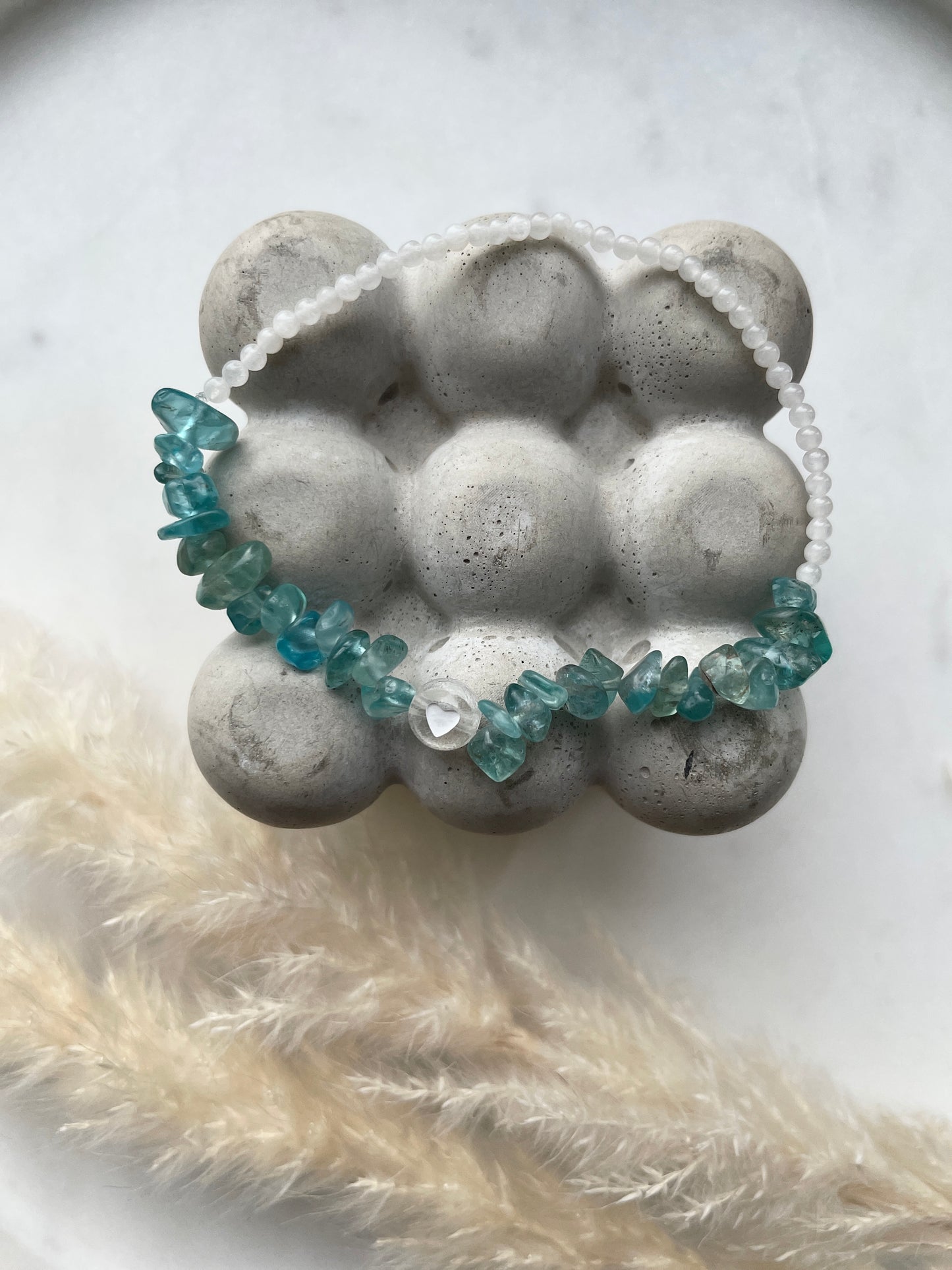 Apatite crystal bracelet