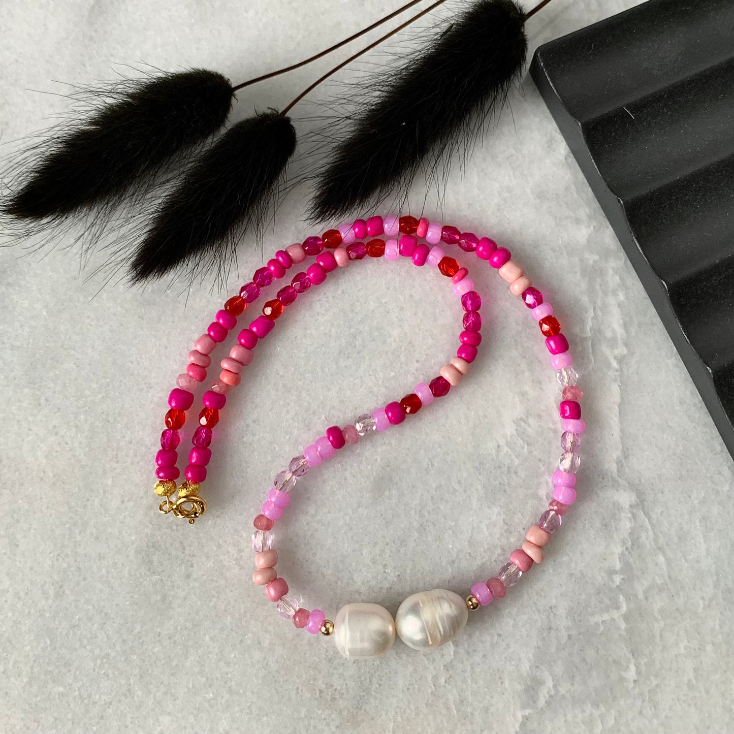 Ombré seed bead necklaces