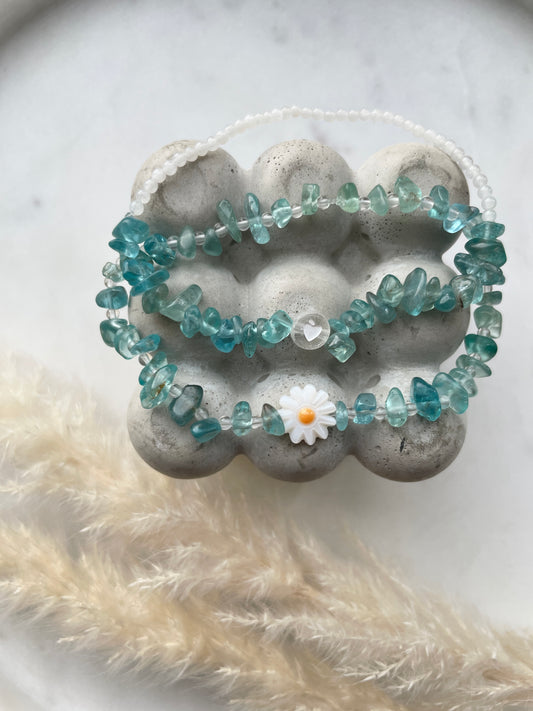 Apatite crystal bracelet